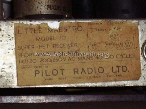 Little Maestro 10AC; Pilot Radio Ltd.; (ID = 382899) Radio