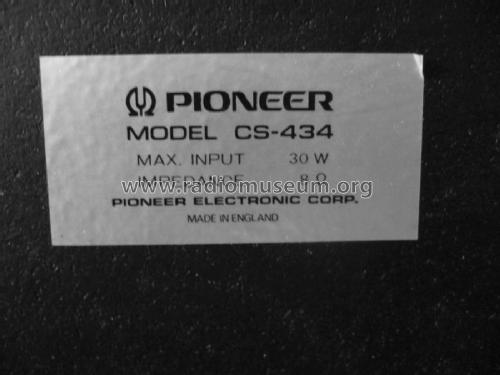 2-Way Speaker System CS-434; Pioneer Corporation; (ID = 1892282) Speaker-P