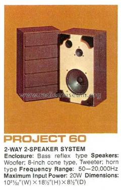 2-Way Speaker System Project 60; Pioneer Corporation; (ID = 1891792) Speaker-P