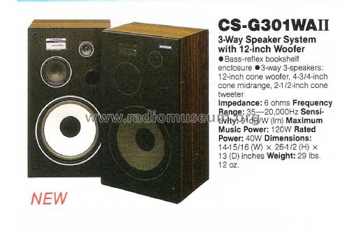 3-Way Speaker System CS-G301WAII ; Pioneer Corporation; (ID = 1892382) Speaker-P