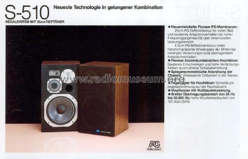 3-Way Speaker System S-510; Pioneer Corporation; (ID = 2100468) Parlante