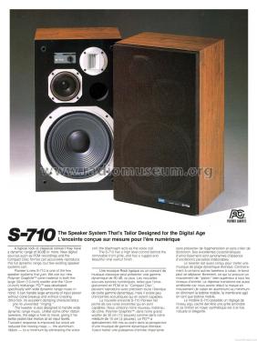 3 Way Speaker System S 710 Speaker P Pioneer Corporation