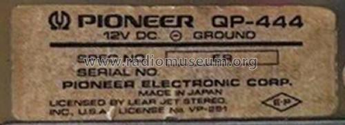 4 Channel Car Stereo QP-444; Pioneer Corporation; (ID = 2894958) Reg-Riprod