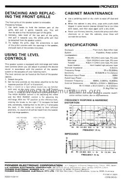 4 Way Speaker System HPM-1100; Pioneer Corporation; (ID = 1971223) Parlante