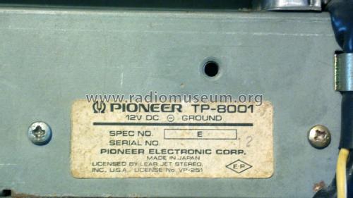 8 Track Stereo Player TP-8001; Pioneer Corporation; (ID = 1946310) Autoradio