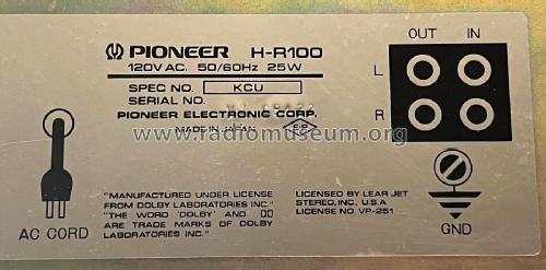 8 Track Stereo Recording Deck H-R100; Pioneer Corporation; (ID = 2847085) R-Player