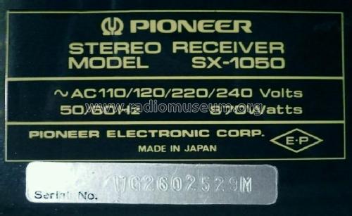 AM/FM Stereo Receiver SX-1050; Pioneer Corporation; (ID = 1545546) Radio