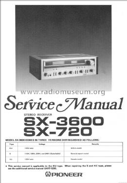 AM/FM Stereo Receiver SX-3600; Pioneer Corporation; (ID = 1427858) Radio