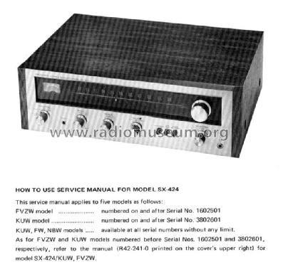 Stereo Receiver SX-424; Pioneer Corporation; (ID = 1427873) Radio