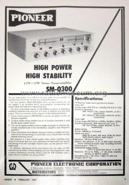 AM Stereo Receiver SM-Q300; Pioneer Corporation; (ID = 2224618) Radio