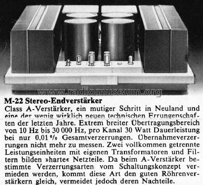 Class-A Power Amplifier M22; Pioneer Corporation; (ID = 1359063) Ampl/Mixer