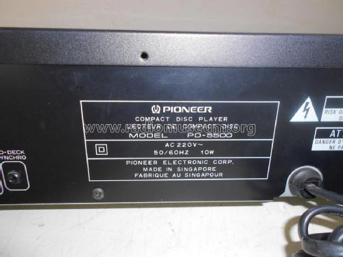 Compact Disc Player PD-5500; Pioneer Corporation; (ID = 2371638) Ton-Bild