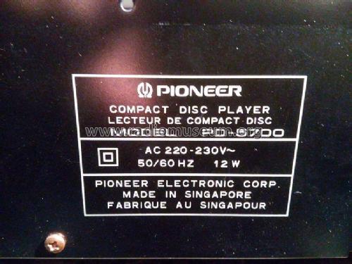 Compact Disc Player PD-5700; Pioneer Corporation; (ID = 2515486) Sonido-V