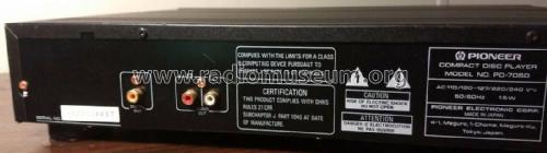 Compact Disc Player PD-7050; Pioneer Corporation; (ID = 2432797) Enrég.-R