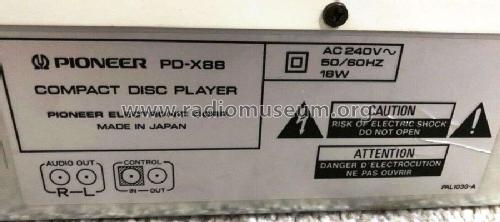 Compact Disc Player PD-X88; Pioneer Corporation; (ID = 2691315) R-Player