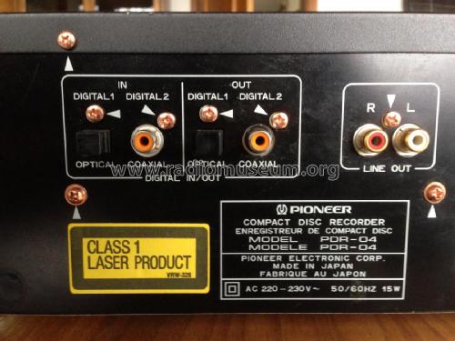 Compact Disc Recorder PDR-04; Pioneer Corporation; (ID = 2818075) R-Player