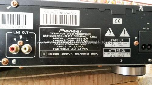 Compact Disc Recorder PDR-555RW; Pioneer Corporation; (ID = 2002357) Ton-Bild