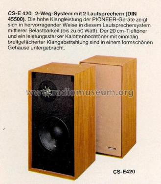 CS-E420; Pioneer Corporation; (ID = 1891596) Speaker-P