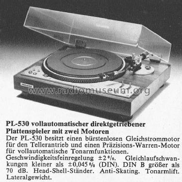 Direct Drive Full Automatic Stereo Turntable PL-530; Pioneer Corporation; (ID = 1334662) R-Player