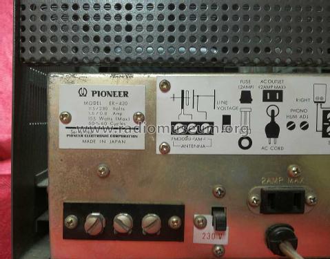 AM/FM Stereo Multiplex Receiver ER-420; Pioneer Corporation; (ID = 1723264) Radio