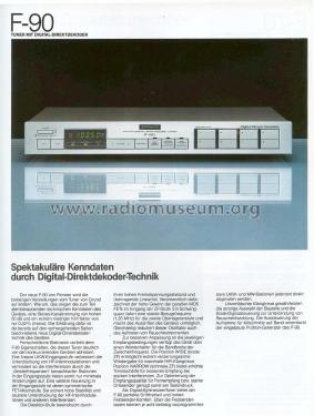 FM/AM Digital Synthesized Tuner F-90; Pioneer Corporation; (ID = 1994741) Radio