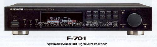 FM / AM Digital Synthesizer Tuner F-701; Pioneer Corporation; (ID = 1234743) Radio