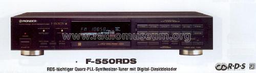 FM / AM Digital Synthesizer Tuner F-550RDS; Pioneer Corporation; (ID = 1234746) Radio