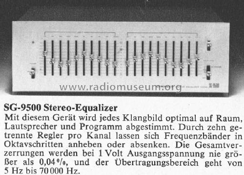 Graphic Equalizer SG-9500; Pioneer Corporation; (ID = 1334683) Ampl/Mixer