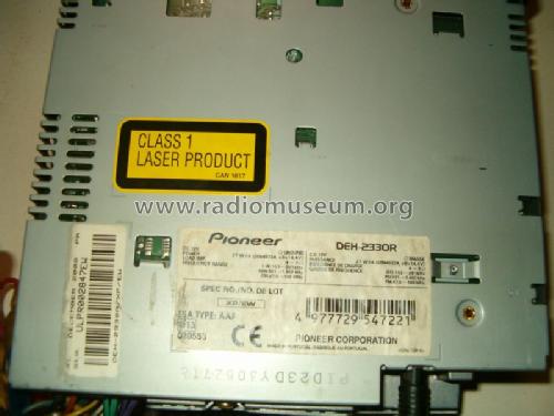High Power CD Player with RDS Tuner DEH-2330R; Pioneer Corporation; (ID = 1563245) Car Radio