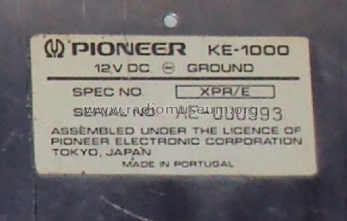 KE-1000; Pioneer Corporation; (ID = 1389569) Autoradio
