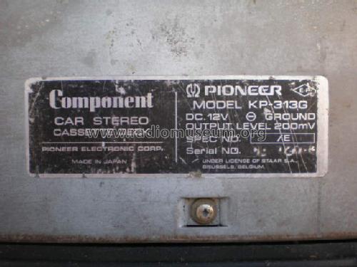 Component Car Stereo Cassette Deck KP-313G; Pioneer Corporation; (ID = 669501) Sonido-V