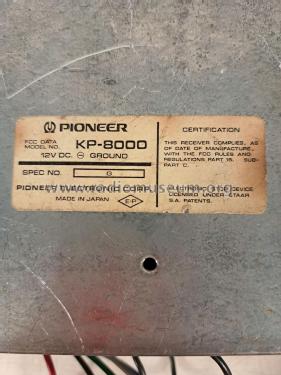 KP-8000; Pioneer Corporation; (ID = 2832876) Car Radio