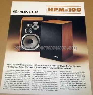 Loudspeaker HPM-100; Pioneer Corporation; (ID = 2079771) Speaker-P