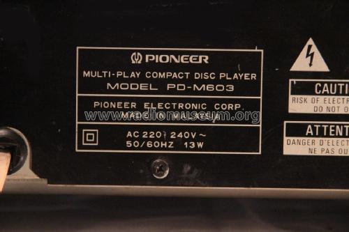 Multi Compact Disc Player PD-M603; Pioneer Corporation; (ID = 1753228) R-Player