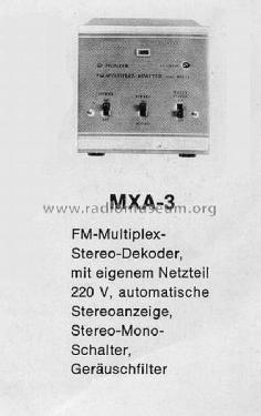 FM Multiplex Adapter MXA-3; Pioneer Corporation; (ID = 589593) mod-past25