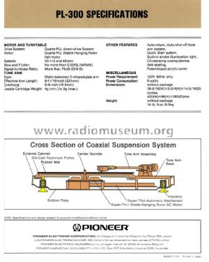 PL-300; Pioneer Corporation; (ID = 1905315) Reg-Riprod