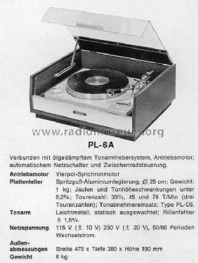 Stereophonic Turntable PL-6A; Pioneer Corporation; (ID = 590590) R-Player