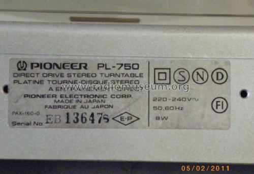 PL-750; Pioneer Corporation; (ID = 961486) R-Player