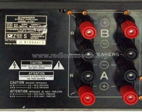 Reference Stereo Amplifier A-757; Pioneer Corporation; (ID = 1728234) Ampl/Mixer