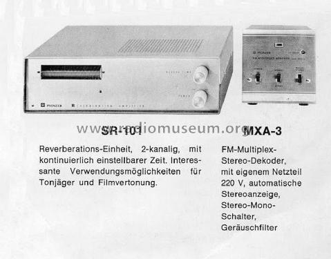 Reverberation Amplifier SR-101; Pioneer Corporation; (ID = 1805844) Ampl/Mixer