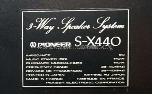 Speaker System S-X440; Pioneer Corporation; (ID = 2430218) Parleur