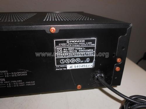 Stereo Amplifier A-225; Pioneer Corporation; (ID = 2363005) Ampl/Mixer