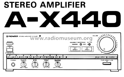 Stereo Amplifier A-X440; Pioneer Corporation; (ID = 2345795) Ampl/Mixer