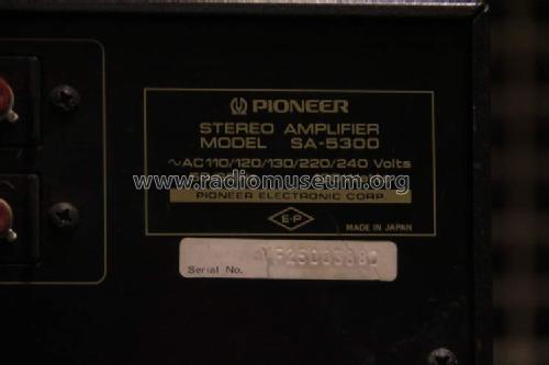 Stereo Amplifier SA-5300; Pioneer Corporation; (ID = 1619708) Ampl/Mixer