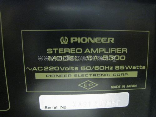 Stereo Amplifier SA-5300; Pioneer Corporation; (ID = 2123871) Ampl/Mixer