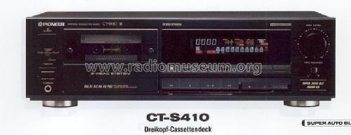 Stereo Cassette Deck CT-S410; Pioneer Corporation; (ID = 1235124) Sonido-V