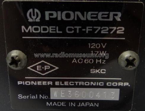 Stereo Cassette Tape Deck CT-F7272; Pioneer Corporation; (ID = 1965946) R-Player