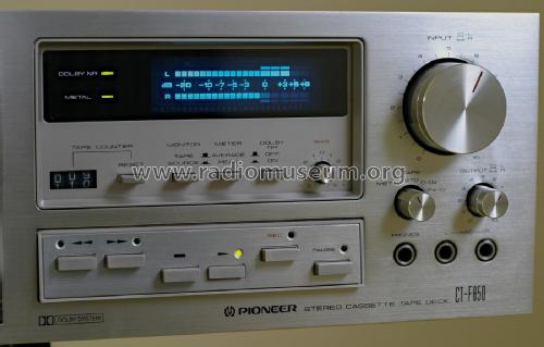 Stereo Cassette Tape Deck CT-F850; Pioneer Corporation; (ID = 3119370) R-Player