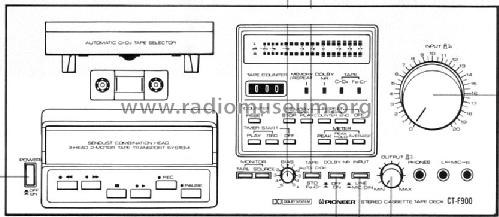 Stereo Cassette Tape Deck CT-F900; Pioneer Corporation; (ID = 665195) Sonido-V