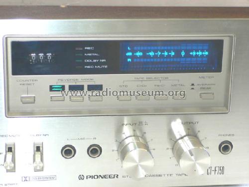 Stereo Cassette Tape Deck CT-F750; Pioneer Corporation; (ID = 314697) Reg-Riprod